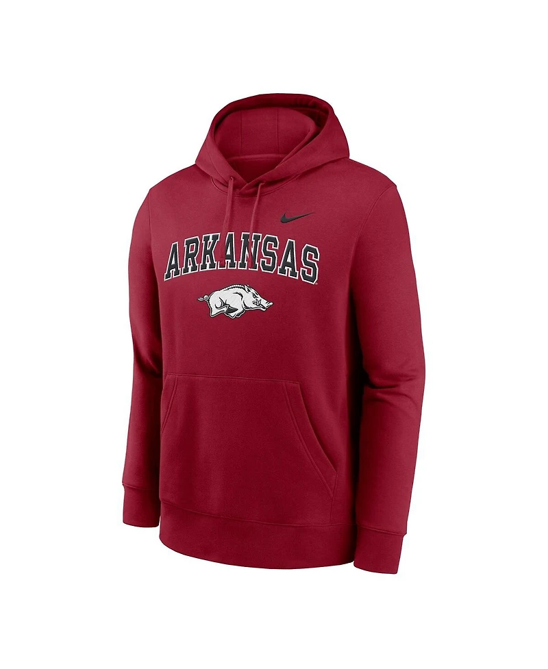 Nike Men's Cardinal Arkansas Razorbacks Club Pullover Hoodie