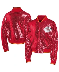 Outerstuff Big Boys and Girls Red Kansas City Chiefs Glam Squad Sequin Jacket