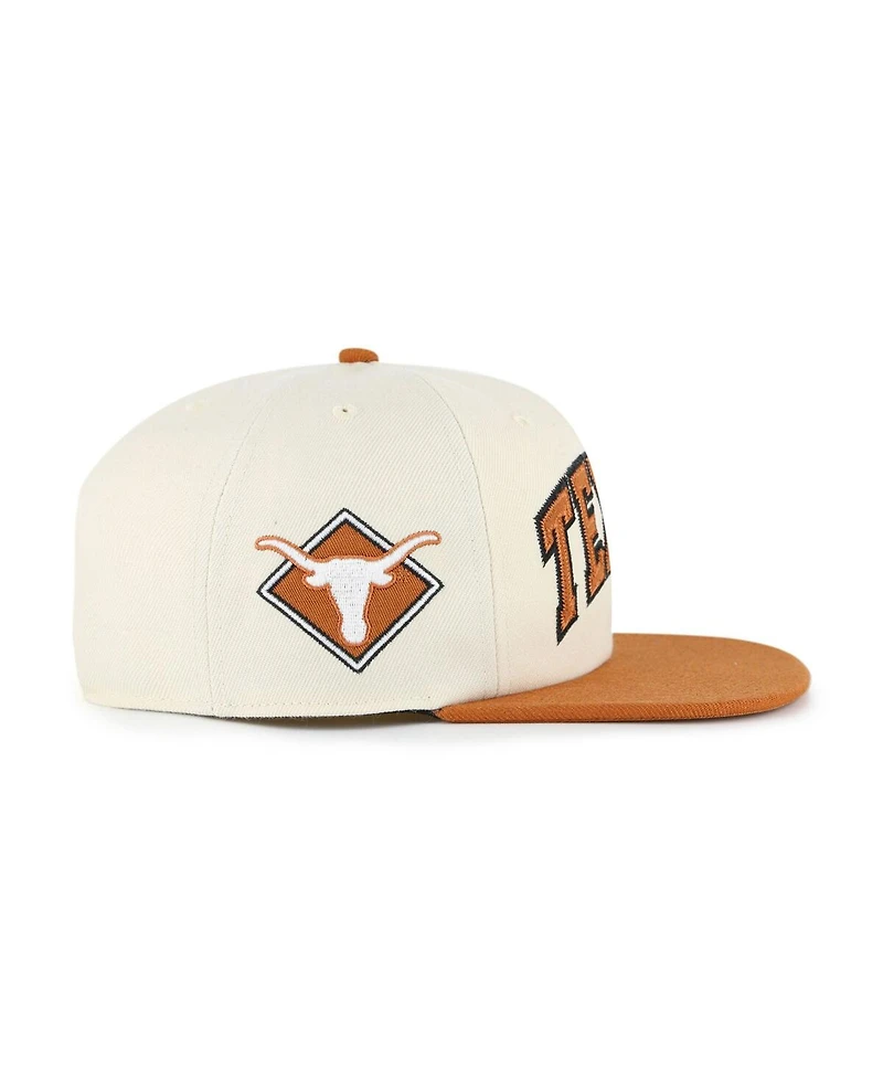 '47 Brand Men's and Women's Natural Texas Longhorns Crossover Off Hand Captain Adjustable Hat
