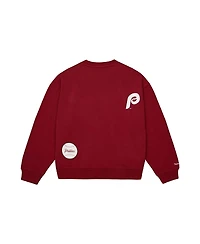 Mitchell & Ness Women's Burgundy Philadelphia Phillies Crewneck Sweatshirt