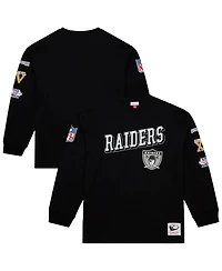 Mitchell & Ness Men's Black Oakland Raiders Training Camp Logos Long Sleeve T-Shirt