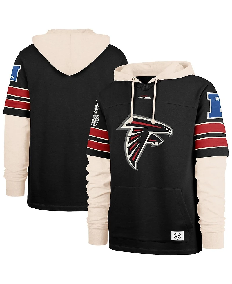 '47 Brand Men's Black Atlanta Falcons Split Zone Cornerback Duo Hoodie