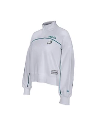 New Era Women's White Philadelphia Eagles Functional Fandom Quarter-Zip Sweatshirt
