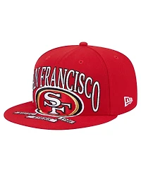 New Era Men's Scarlet San Francisco 49ers Oversized 59FIFTY Fitted Hat