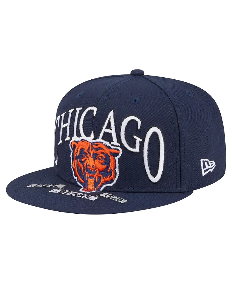 New Era Men's Navy Chicago Bears Bear Oversized 59FIFTY Fitted Hat