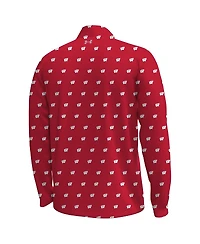 Under Armour Men's Red Wisconsin Badgers Gameday Armourfuse Half-Zip Jacket
