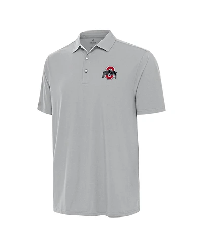 Antigua Men's Gray Ohio State Buckeyes Era Polo Shirt