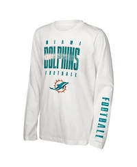 Outerstuff Big Boys and Girls Miami Dolphins the Mix Combo T-Shirt Set