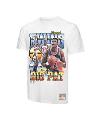 Mitchell & Ness Men's Patrick Ewing White New York Knicks Hardwood Classics Commemorative Player Collage T-Shirt