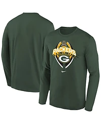 Nike Big Boys and Girls Green Bay Packers Primetime Legend Icon Long Sleeve Performance T-Shirt