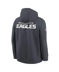 Nike Big Boys and Girls Charcoal Philadelphia Eagles Sideline Club Fleece Hoodie