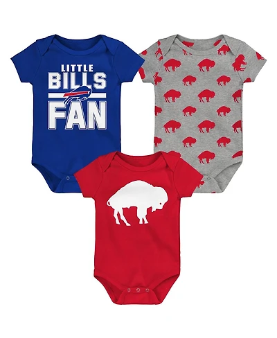 Outerstuff Newborn 3-Pack Buffalo Bills Little Tike Bodysuit Set