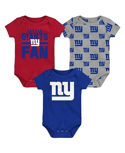 Outerstuff Newborn 3-Pack New York Giants Little Tike Bodysuit Set
