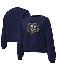 Under Armour Women's Navy Notre Dame Fighting Irish Essentials Icon Fleece Tri-Blend Sweatshirt