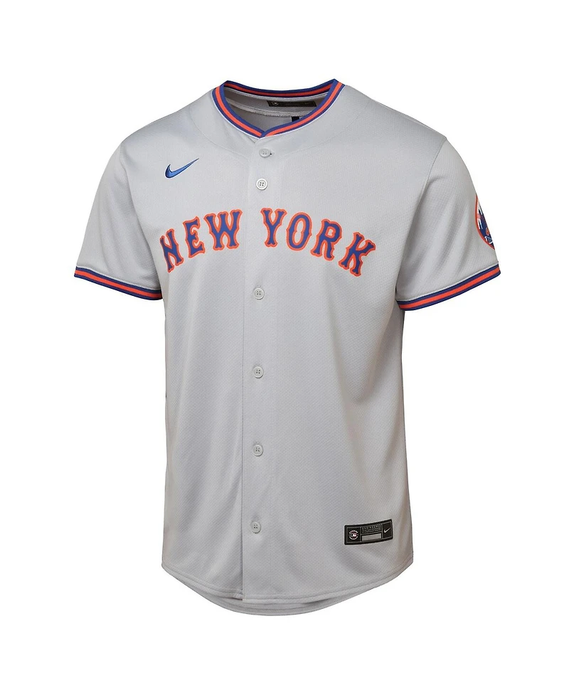 Nike Big Boys and Girls Gray New York Mets Road Limited Jersey