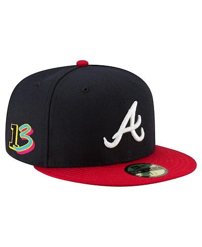 New Era Men's Ronald Acuna Jr. Navy Atlanta Braves 2025 Player's Weekend 59FIFTY Fitted Hat
