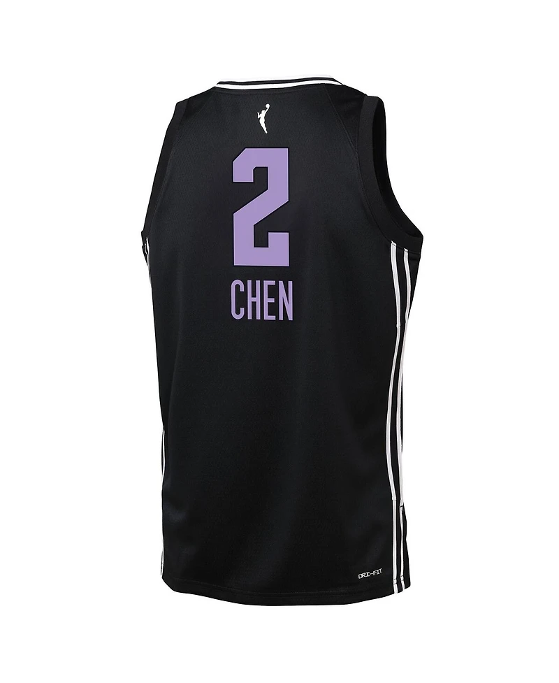 Nike Big Boys and Girls Kaitlyn Chen Eclipse Black Golden State Valkyries Explorer Edition Victory Player Jersey