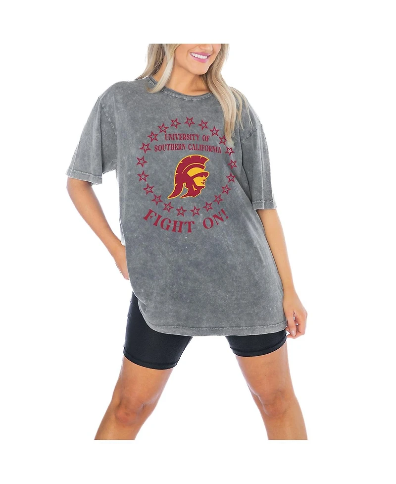 Gameday Couture Women's Charcoal Usc Trojans On Point Oversized T-Shirt