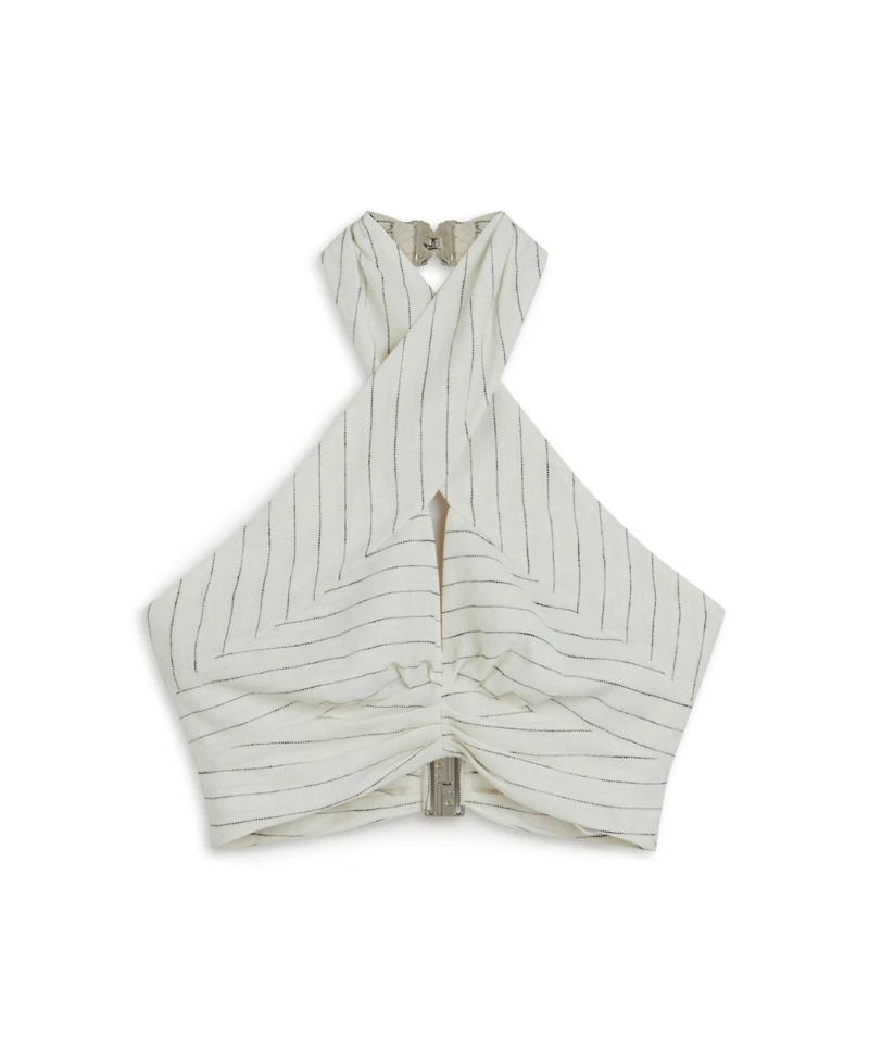 Nocturne Women's Halter Neck Blouse with Tie Detail