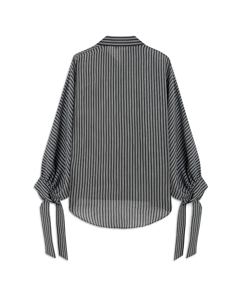 Nocturne Women's Shirt with Tie Sleeve Detail
