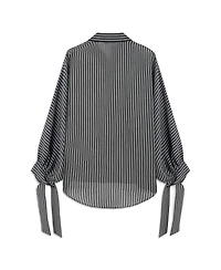 Nocturne Women's Shirt with Tie Sleeve Detail