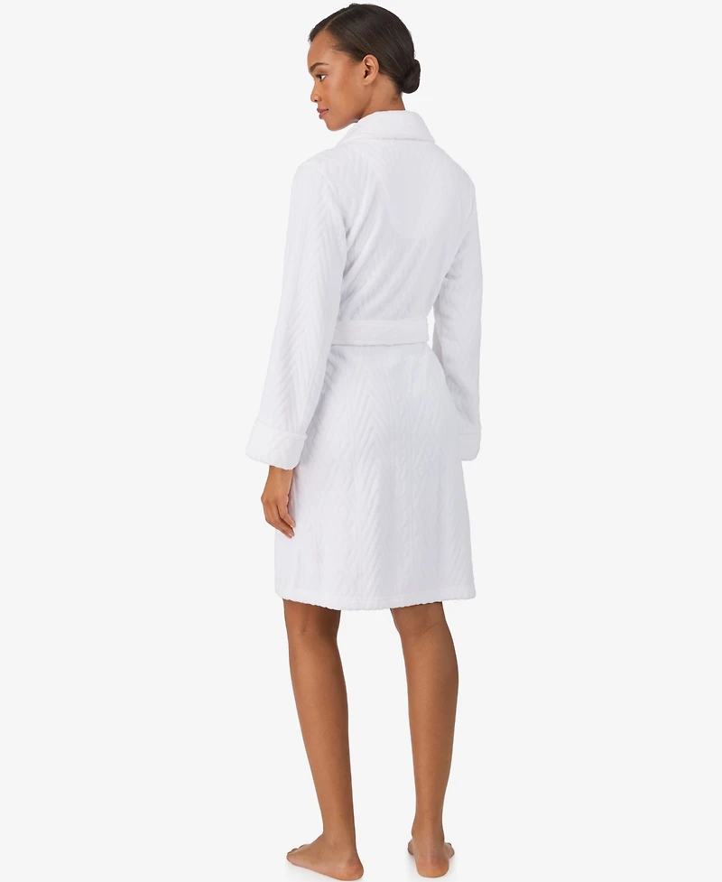 Lauren Ralph Women's Long Sleeve Shawl Collar Short Robe