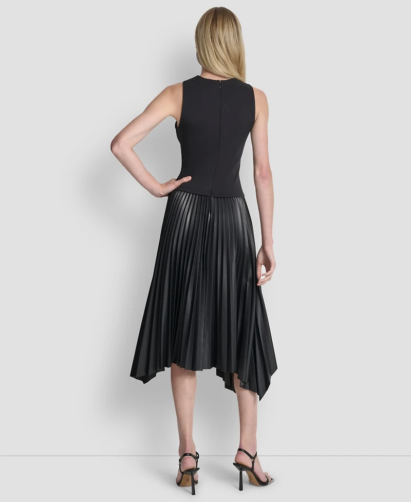 Dkny Women's Sleeveless V-Neck Fit & Flare Dress