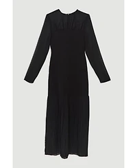 Karen Millen Women's Jersey Pleated Maxi Dress