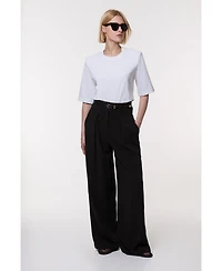 Karen Millen Women's High Waist Wide Leg Pants
