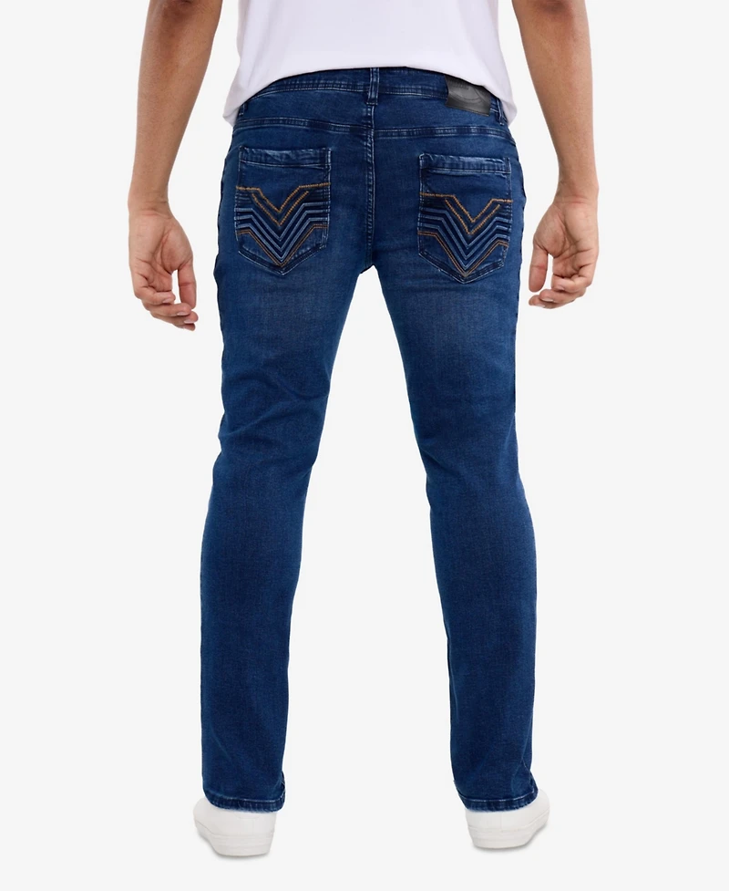 Xray Men's Slim Fit Silicone Back Pocket Jeans