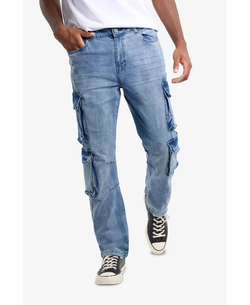 Xray Men's Straight Fit Cargo Jeans
