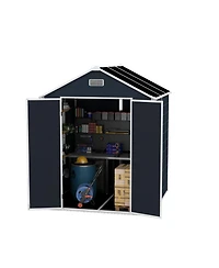 Streamdale Furniture 6x6 Resin Storage Shed - Waterproof Uv Proof Dark Gray