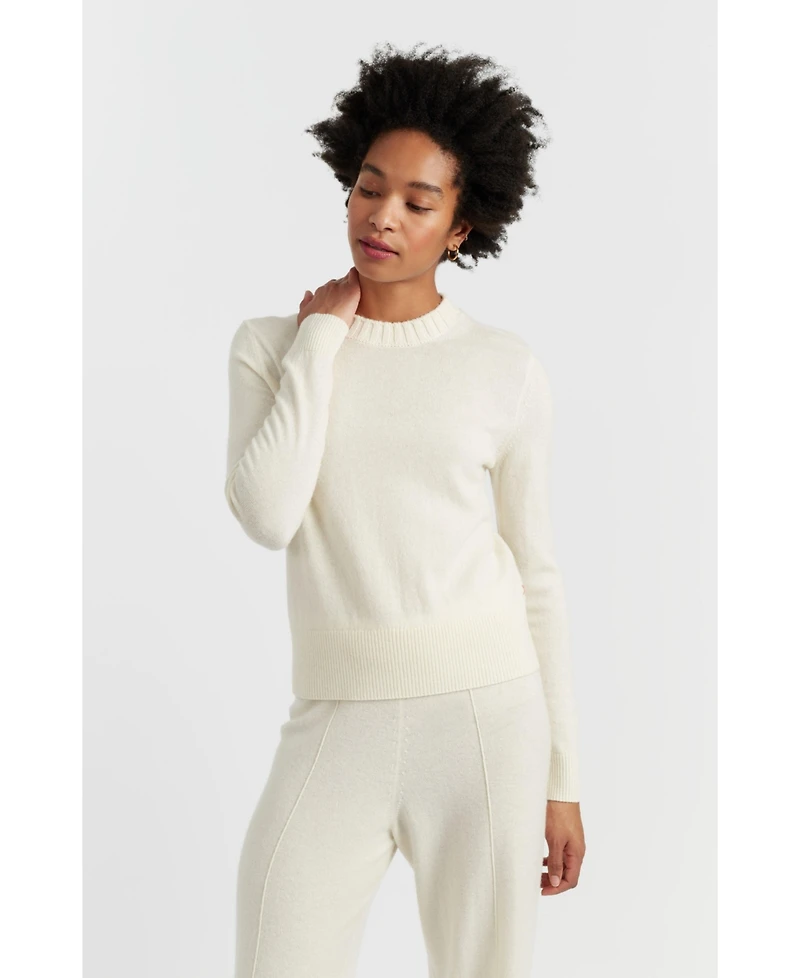 Chinti & Parker Women's Wool Cashmere Cropped Sporty Sweater