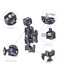 SmallRig Magic Arm with Dual Ball Heads, 1/4" Screw and Nato Clamp