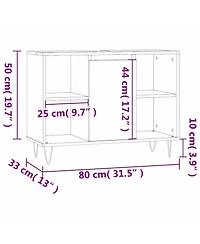 Boyel Living 23.6" Tall Modern Bathroom Cabinet with Open Shelves for Laundry Rooms or Washrooms