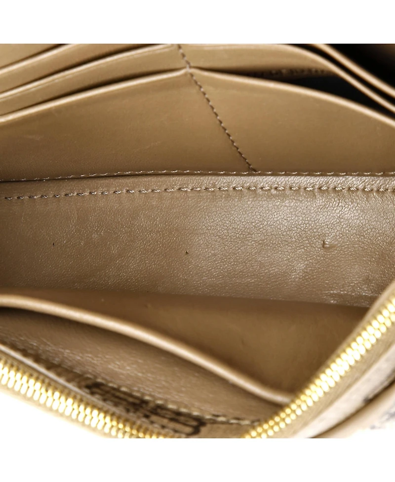 Pre-Owned Balenciaga Hourglass Chain Wallet Bb Coated Canvas