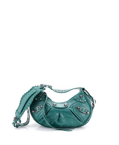 Pre-Owned Balenciaga Xs Le Cagole Giant Studs Shoulder Bag Leather