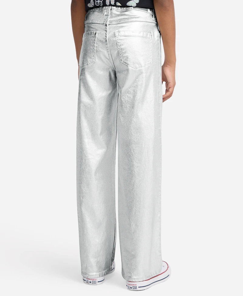 abercrombie kids Girls Shine High Rise Wide Leg Jeans