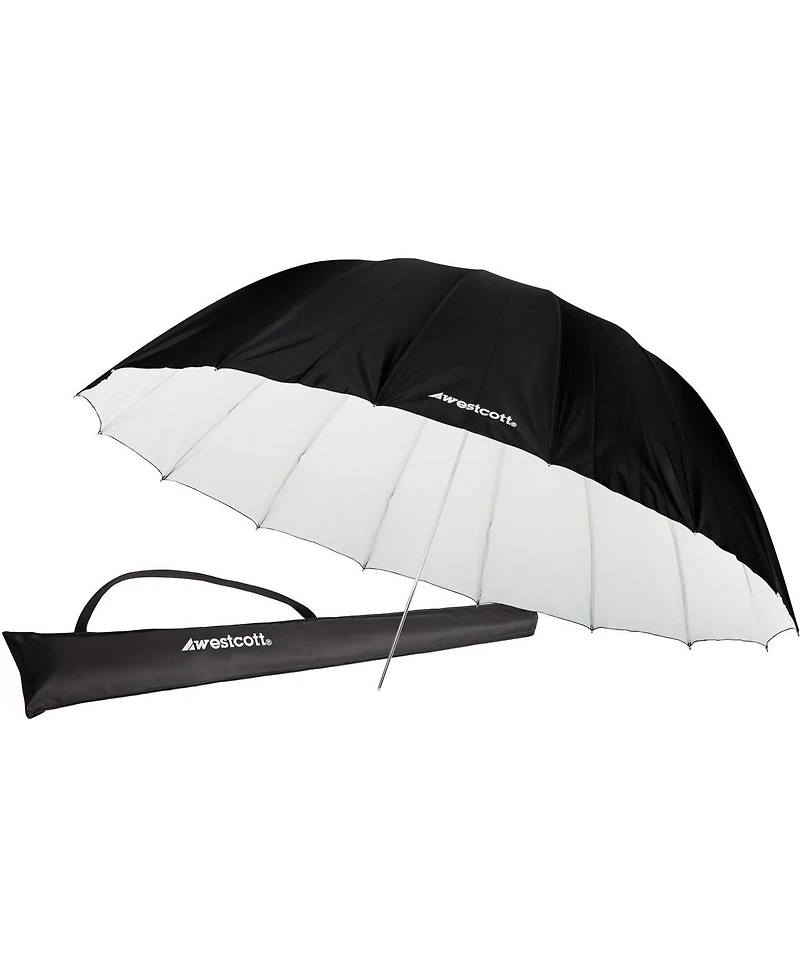 Westcott 7 Feet Parabolic Umbrella, White/Black