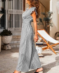 Cupshe Women's Chic Statement Striped Jumpsuit