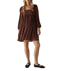 Warehouse Women's Hand Embellished Square Neck Mini Dress