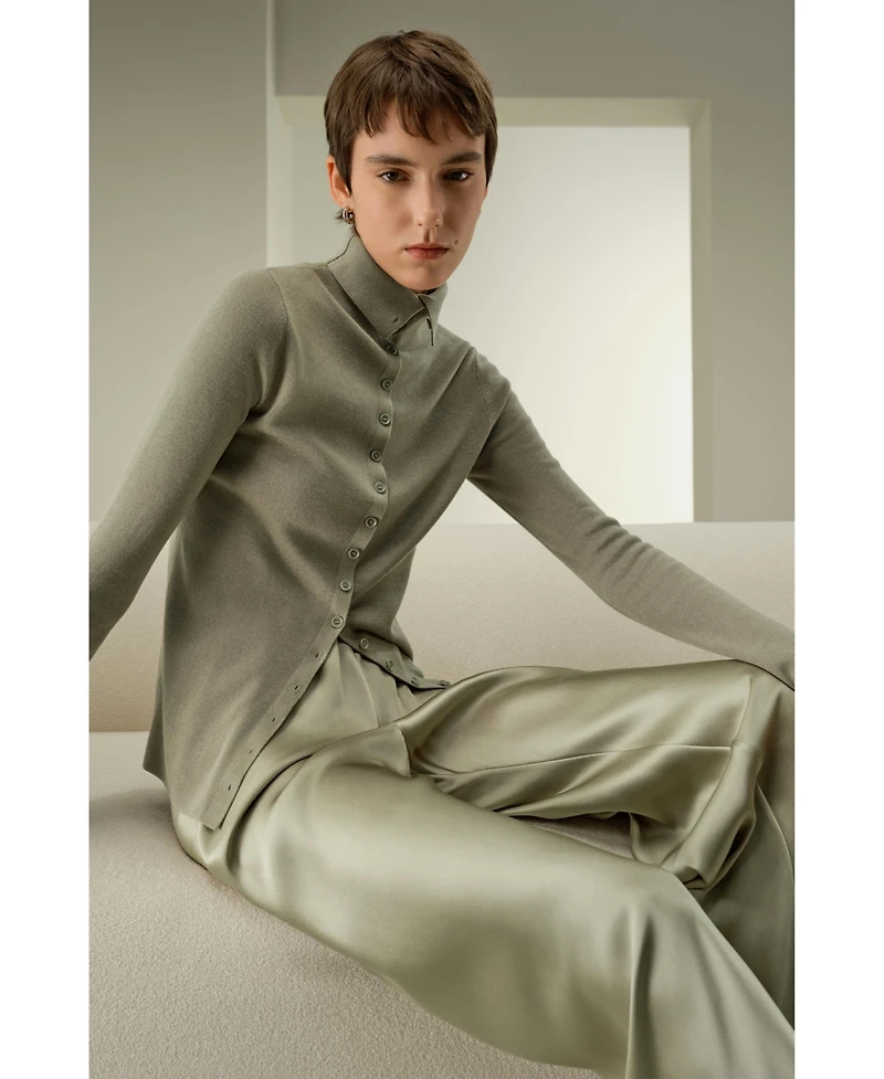 Lilysilk Slim Fit Silk Cashmere Sweater