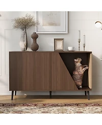 Streamdale Furniture Mid-Century Side Table with Storage