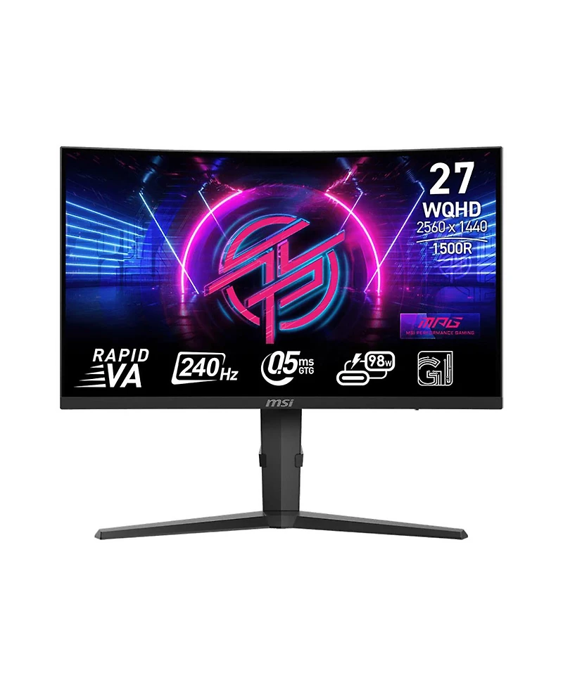 Msi Mpg 275CQRXF 27" 16:9 Wqhd 240Hz Curved Va Led Hdr Gaming Monitor, Metallic Black