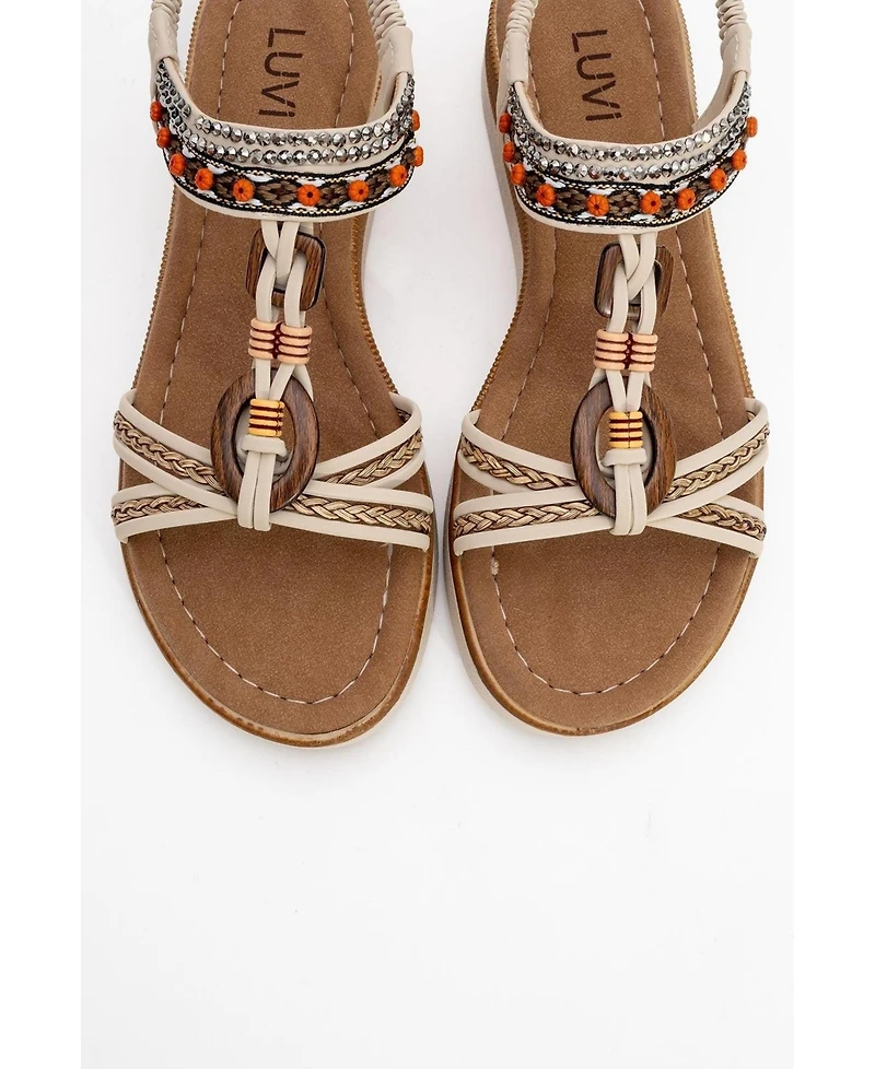 Prologue Shoes Cher Braided Strap Sandal (Women)
