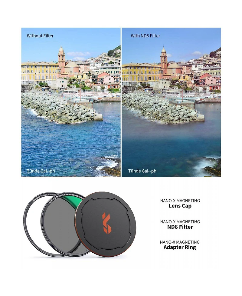 K&F Concept 82mm Nano-x Neutral Density ND8 0.9 3-Stop Magnetic Filter