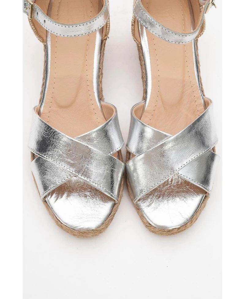 Miria Leather Platform Espadrille (Women)