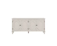 Casainc 65.2" Mid Century Modern Storage Cabinet with Symmetrical Geometric Coffee Bar Wine