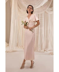 Oasis Satin Midi Bridesmaids Dress