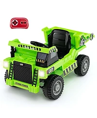 Kids Ride-On Dump Truck with Wireless Connection Music Led Lights Soft Start